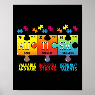 Autism Awareness Puzzle Chemical Inslag Poster