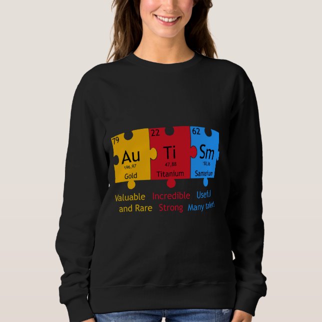 Autism Awareness Puzzle Chemical Inslag T Shirt (Framsida)