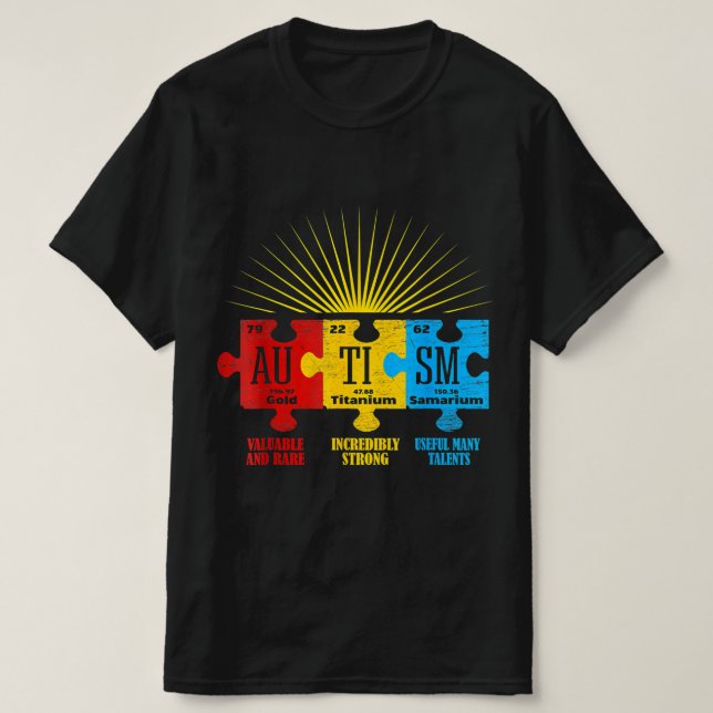 Autism Awareness Puzzle Chemical Inslag T-Shirt14 T Shirt (Design framsida)