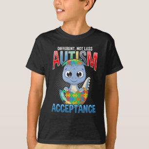 Autism Awareness Puzzle Cute Dino Autistic Kid T Shirt