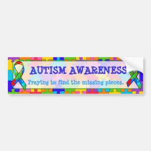 Autism Awareness Puzzle Delar Bumper Sticker Bildekal
