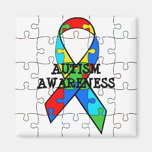 Autism Awareness Puzzle Delar Magnet
