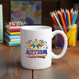 Autism Awareness Puzzle Händer Mugg