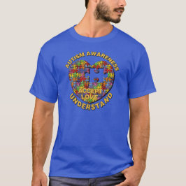 Autism Awareness Puzzle Heart T- Shirt 2 T-shirt