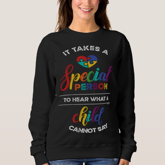 Autism Awareness Puzzle It Takes a Special Person  T Shirt (Framsida)