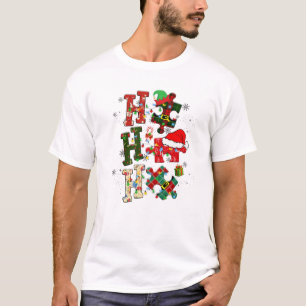 Autism Awareness Puzzle jul Hohoho Autistic T Shirt