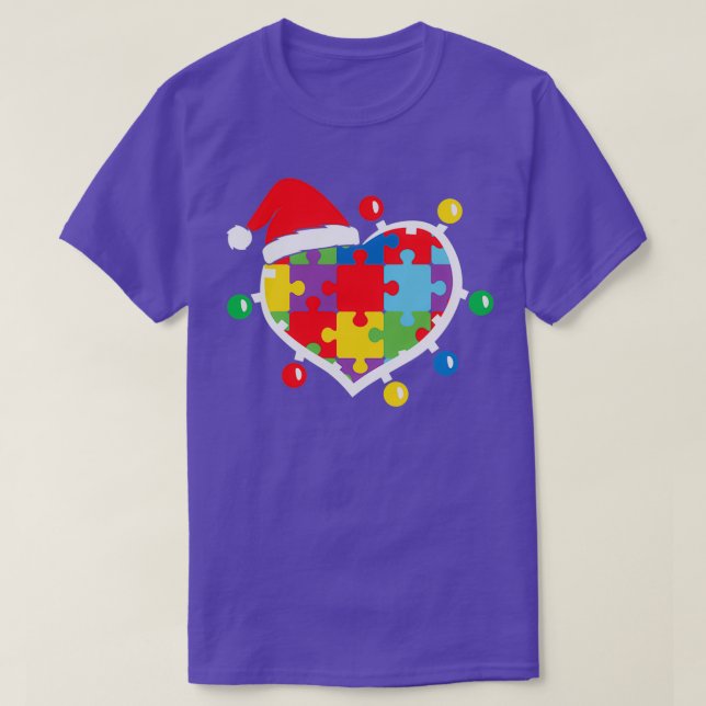 Autism Awareness Puzzle Julafton Autistic T Shirt (Design framsida)