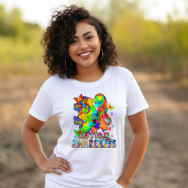 Autism Awareness Puzzle och Ribbon T-shirt