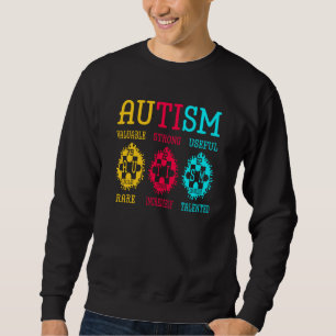 Autism Awareness Puzzle Periodic Bord Inslag Sc Lång Ärmad Tröja