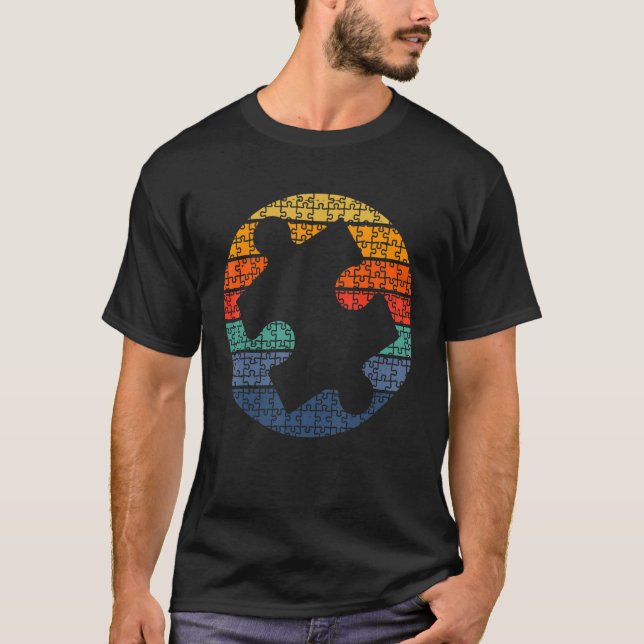Autism Awareness Puzzle Piece Autistic Matching Fa T Shirt (Framsida)