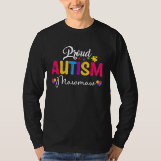 Autism Awareness Puzzle Ribbon Proud Autism Mawma T Shirt