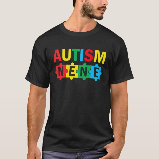 Autism Awareness Puzzle Ribbon Proud Autism Nene T Shirt (Framsida)