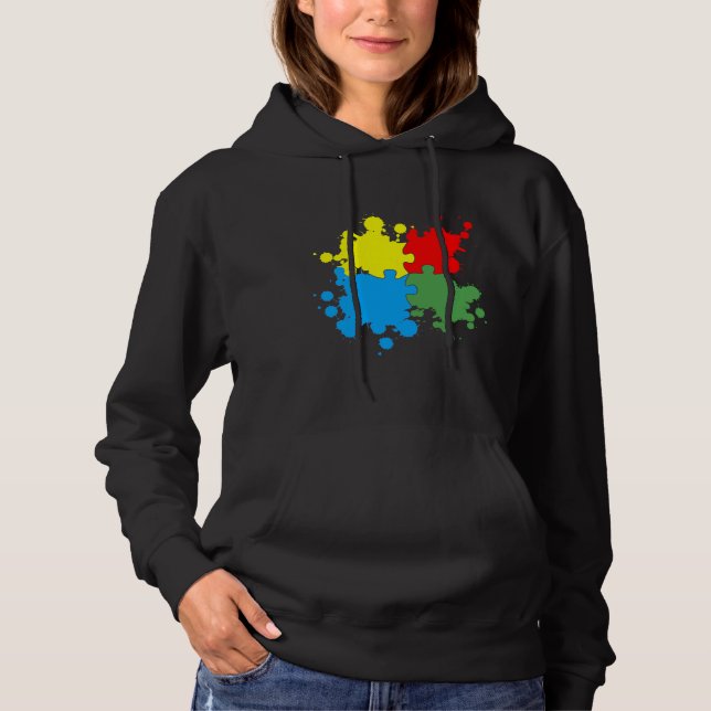 Autism Awareness Puzzle T Shirt (Framsida)