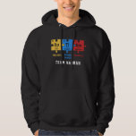 Autism Awareness Puzzles Team Namn Science Geek Hoodie<br><div class="desc">Autism Awareness Puzzles Team Namn Science Geek Hoodie med periodiskt återkommande bord inslag. Lägg till ditt team namn genom att klicka på knappen "Anpassa".</div>