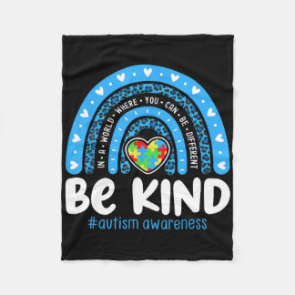 Autism Awareness Rainbow In April We Wear Blue Rib Fleecefilt