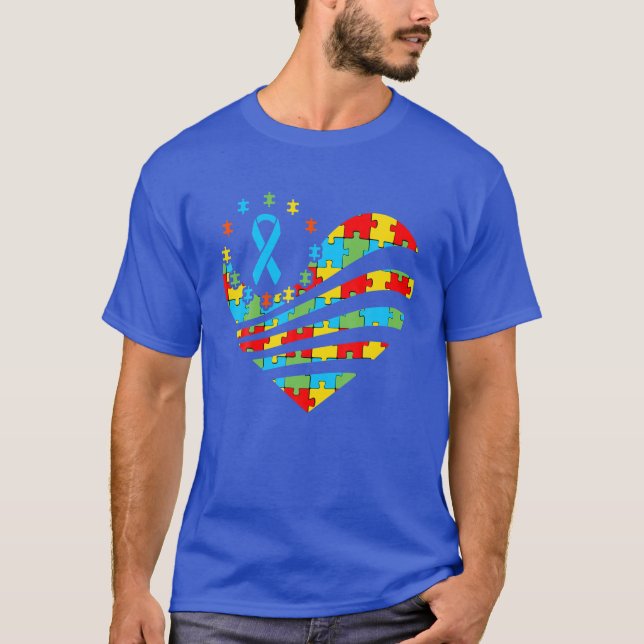 Autism Awareness S Heart Support Autistic Kindness T Shirt (Framsida)