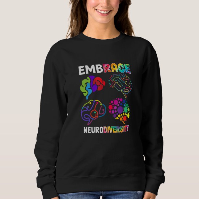 Autism Awareness Shirt Embrace Neurodiversity Gift T Shirt (Framsida)