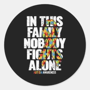 Autism Awareness Shirt Family Support Mamma Autism Runt Klistermärke