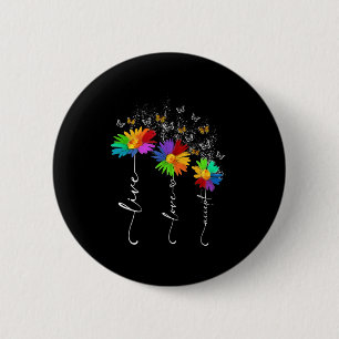 Autism Awareness Shirt Live Kärlek accepterar Auti Knapp