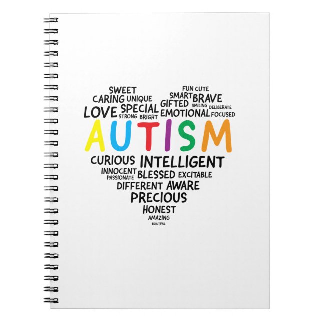 Autism Awareness Shirts - Autism Heart Shirt Anteckningsbok (Framsidan)