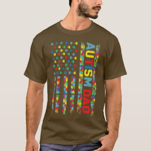 Autism Awareness Shirts Autism Pappa America Flagg T Shirt