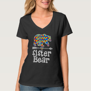 Autism Awareness Sister Bear Support Autistic Adul T Shirt