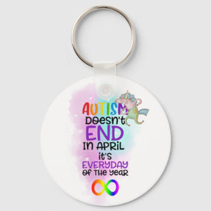 Autism Awareness Slogan April - Neurodiversity - N Nyckelring