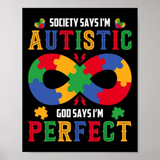 Autism Awareness Society säger: "Im Autistic God s Poster (Framsidan)