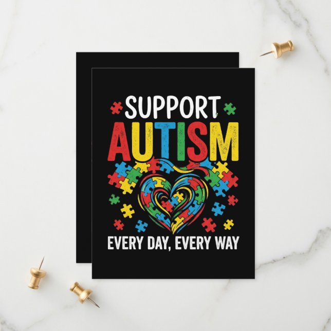 Autism awareness spara datumet (Fram/Back In Situ)