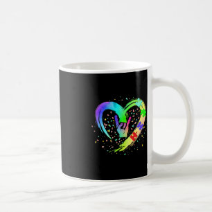 Autism Awareness Speciell Ed Teacher ASL Sign Lang Kaffemugg