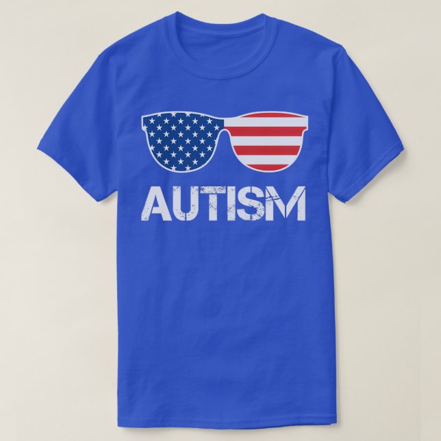 Autism Awareness Sunglasses T Shirt (Design framsida)