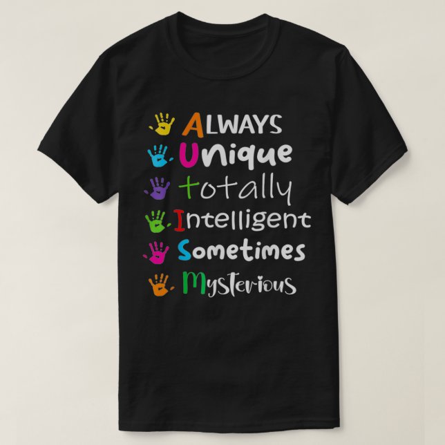 Autism Awareness Support Autism Kids for Mamma Arm T Shirt (Design framsida)