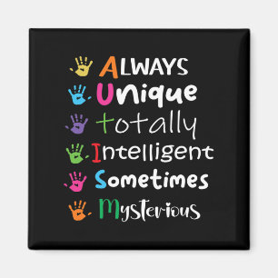 Autism Awareness Support Autism Kids för Mamma Pap Magnet