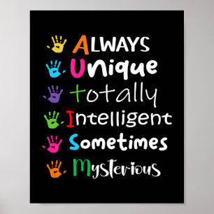 AUTISM AWARENESS Support Autism Kids for Mamma Pap Poster