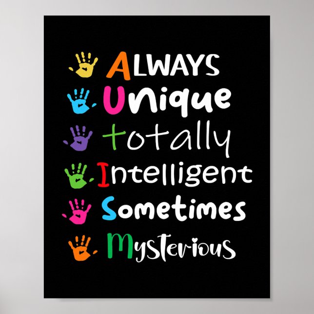AUTISM AWARENESS Support Autism Kids for Mamma Pap Poster (Framsidan)