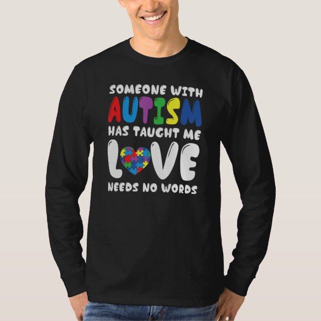 Autism Awareness Support Autism Kids för Mamma Pap T Shirt (Framsida)