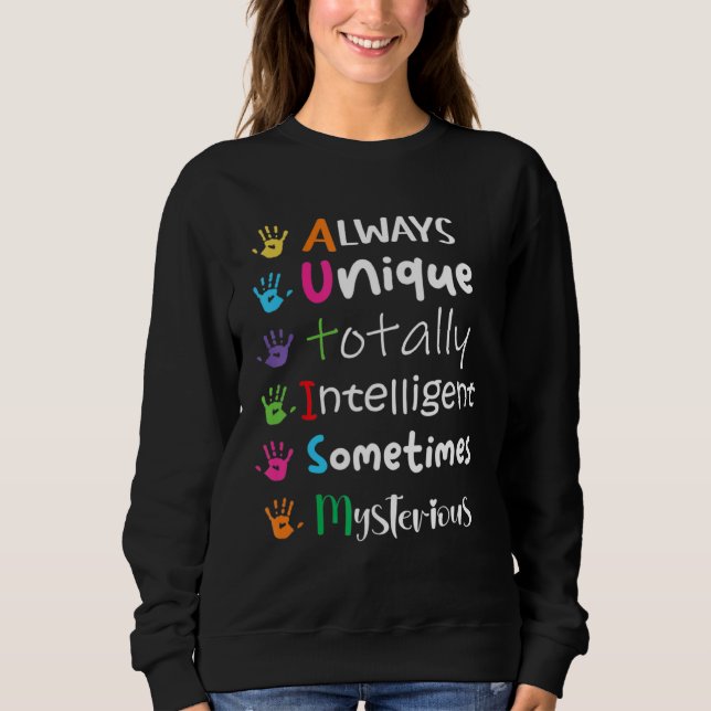 Autism Awareness Support Autism Kids för Mamma Pap T Shirt (Framsida)