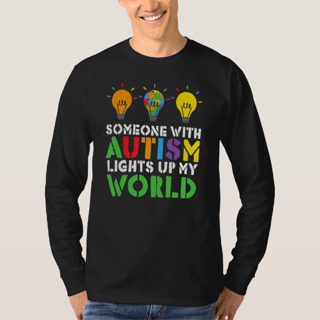 Autism Awareness Support Autism Kids för Mamma Pap T Shirt (Framsida)