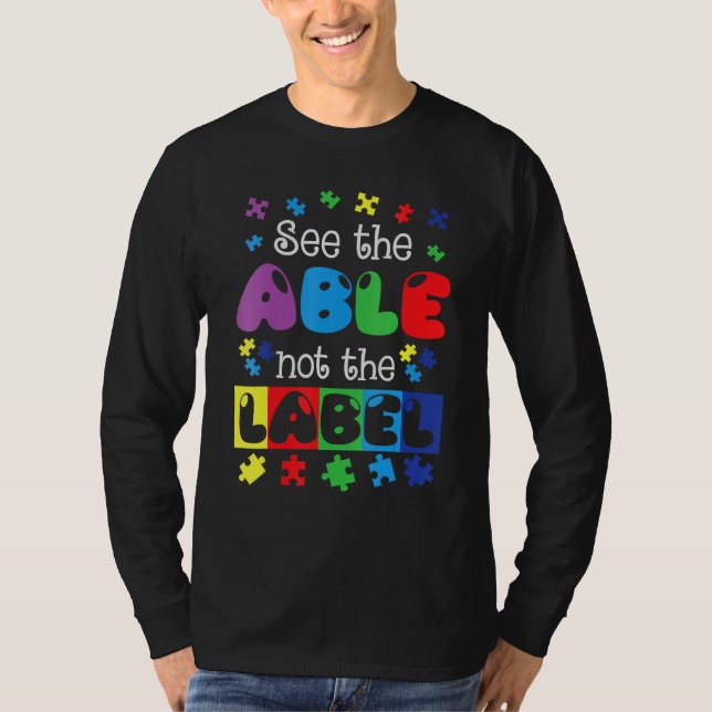 Autism Awareness Support Autism Kids för Mamma Pap T Shirt (Framsida)