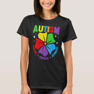 Autism Awareness Support Autism Kids för Mamma Pap T Shirt