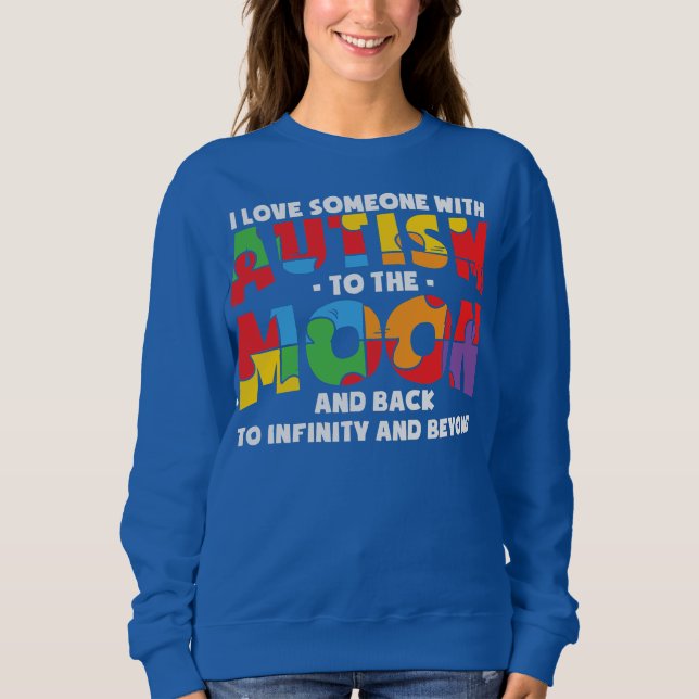 AUTISM AWARENESS Support Autism Kids för Mamma Pap T Shirt (Framsida)