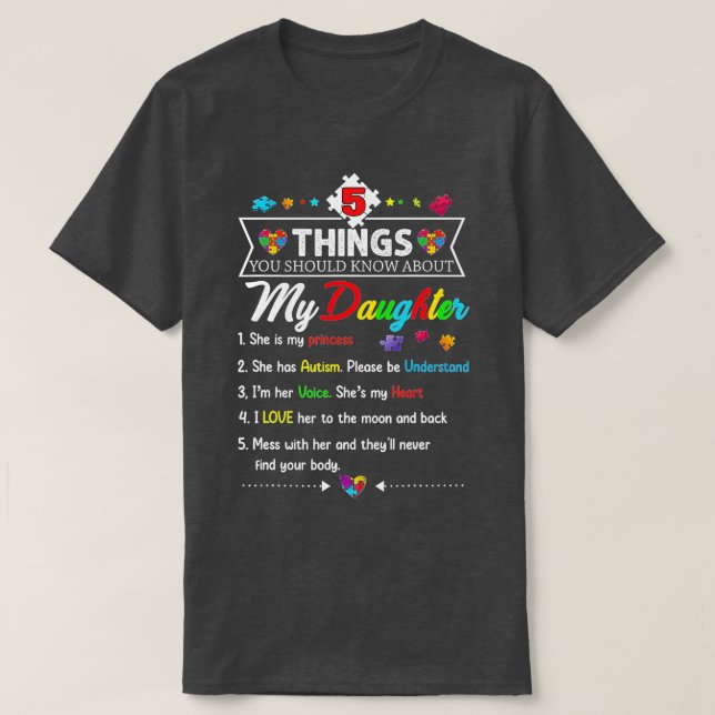 Autism Awareness Support Autism Son Kids för Mamma T Shirt (Design framsida)