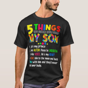 Autism Awareness Support Autism Son Kids för Mamma T Shirt