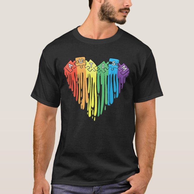 Autism Awareness Support Autistic Son Kids Women T Shirt (Framsida)
