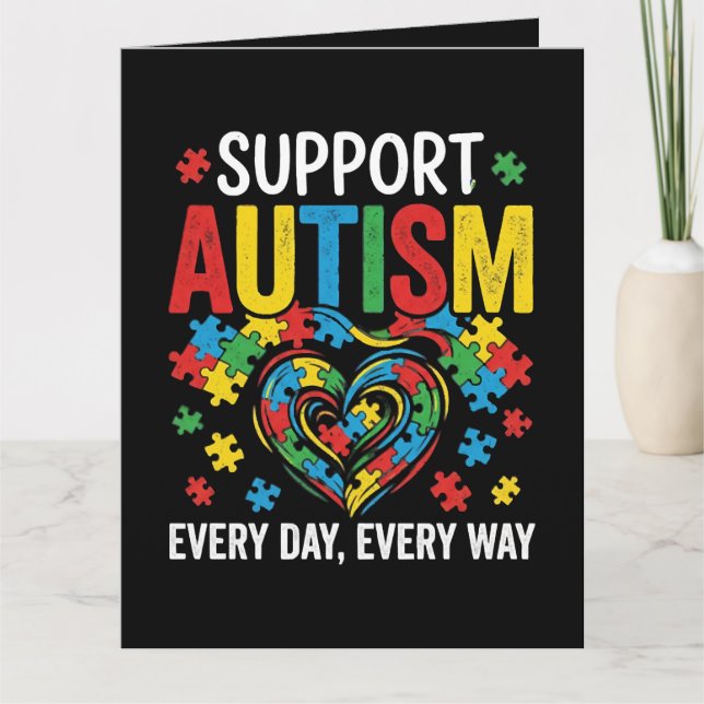 Autism awareness tack kort (Framsida)