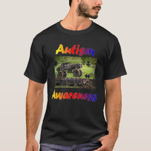 Autism Awareness Tales Monster Lastbil Sylt Puzzle T Shirt