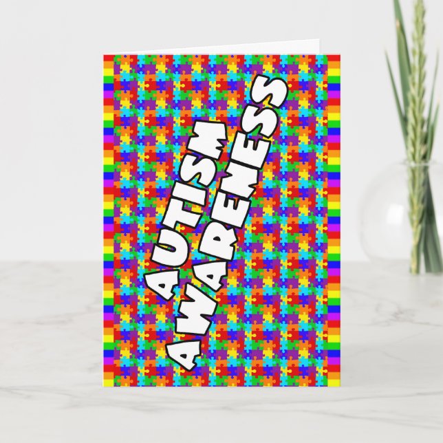 Autism Awareness Thank You Card Tack Kort (Framsida)