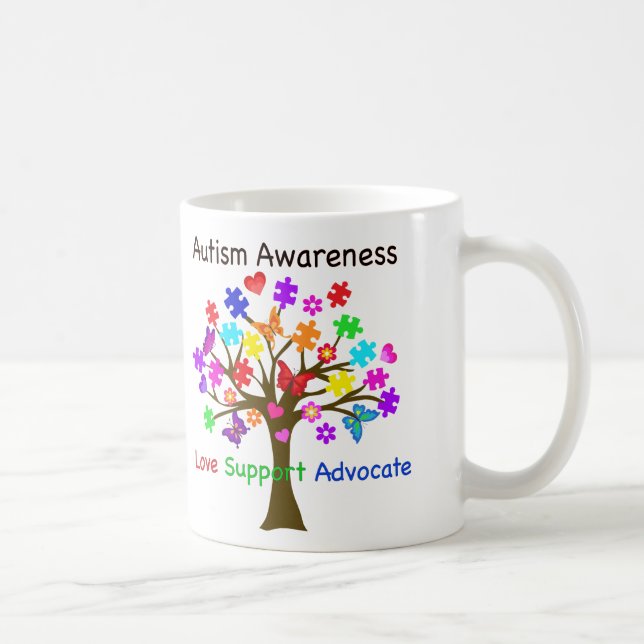 Autism Awareness Träd Kaffemugg (Höger)