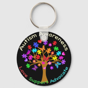 Autism Awareness Träd Nyckelring