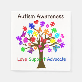 Autism Awareness Träd Pappersservett